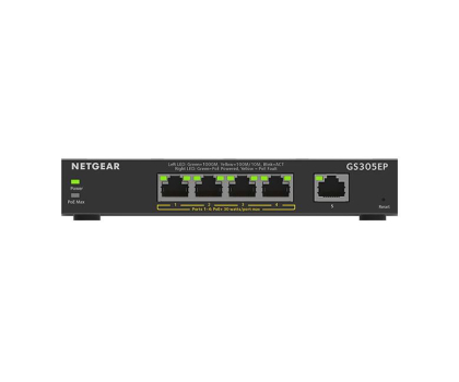 Switch Netgear 5p GS305EP (5x10/100/1000Mbit, 4xPoE+)